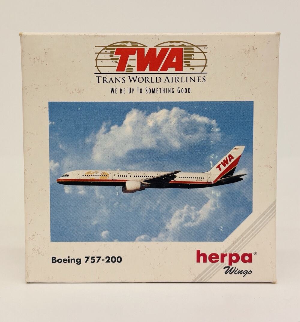 Herpa Wings 1:500 TWA Trans World Airlines Boeing 757-200 Diecast 503761 New